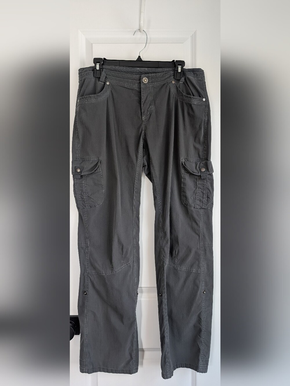 Kuhl Women's Splash Roll Tab Hiking Trail Relaxed Cargo Pants Gray Size 12